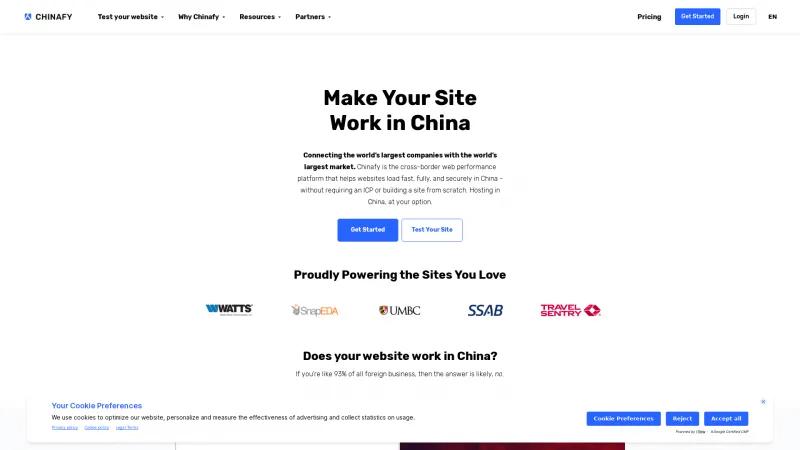 Homepage of Chinafy