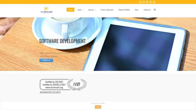 Chronos Systems: Your Trusted Partner for Software Development, IT Outsourcing, and Staffing Solutions Homepage of Chronos Workflow Platform