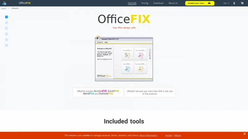 Homepage of OfficeFIX