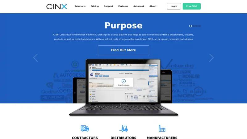 Homepage of CINX