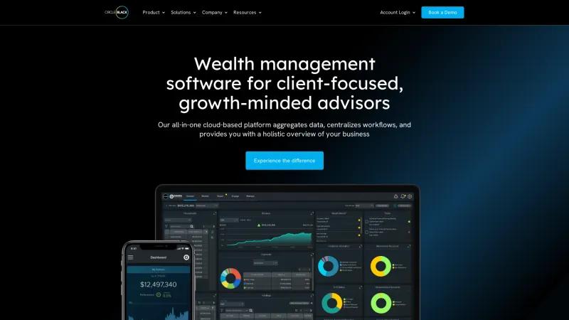 Transform Your RIA Practice with CircleBlack: The Ultimate Wealth Management Software for Advisors Homepage of CircleBlack