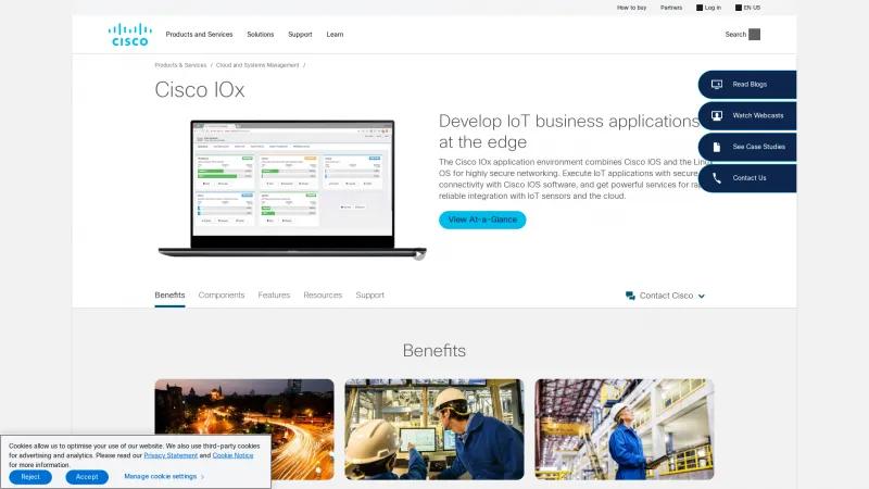 Homepage of Cisco IOx