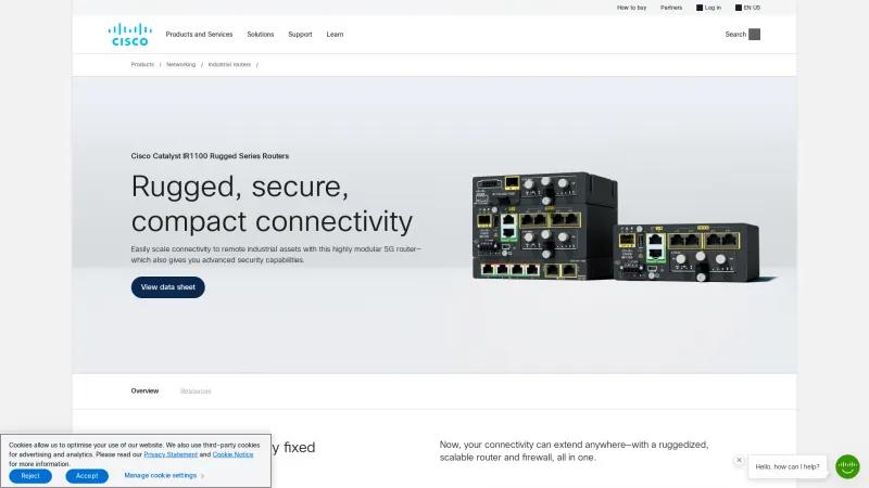 Homepage of Cisco Catalyst IR1100 Rugged Series Routers