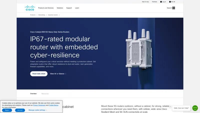 Homepage of Cisco Catalyst IR8100 Heavy Duty Series Routers