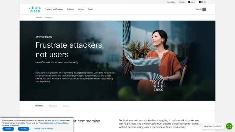 Homepage of Cisco Zero Trust