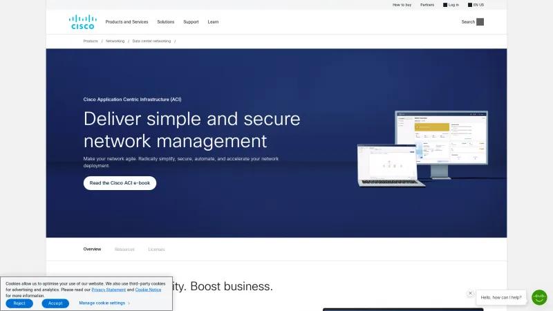 Homepage of Cisco ACI