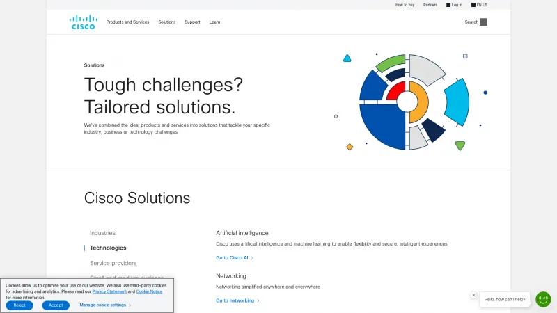 Homepage of Cisco Hyperlocation