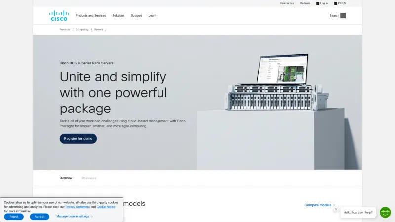 Homepage of Cisco UCS C-Series