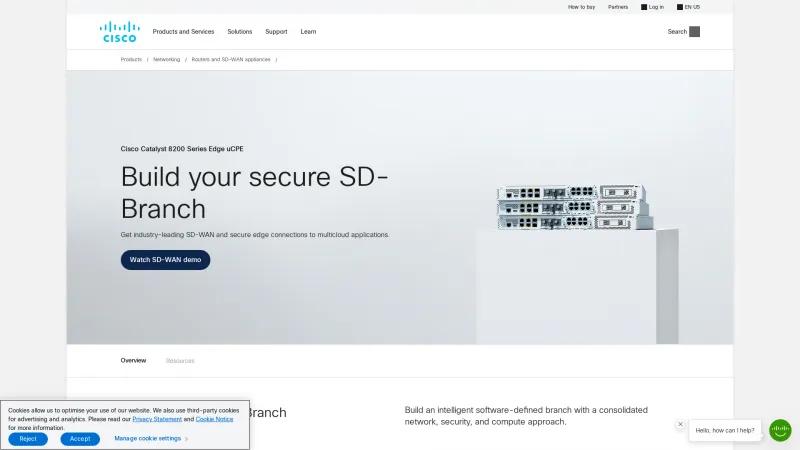 Homepage of Cisco Catalyst 8200 Series Edge uCPE