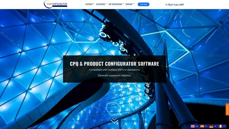 Homepage of CIS Configurator