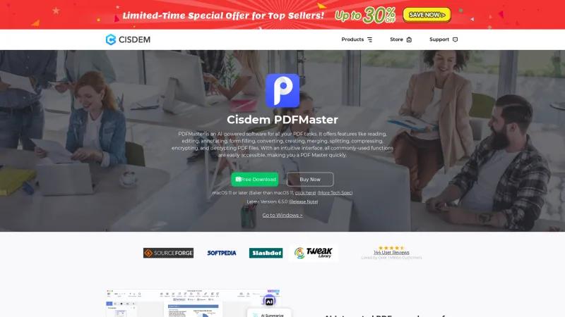 Homepage of Cisdem PDFMaster