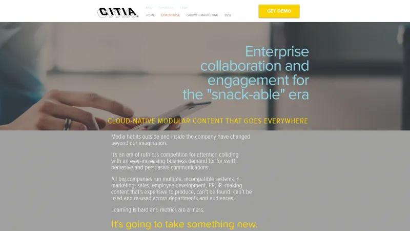 Homepage of Citia