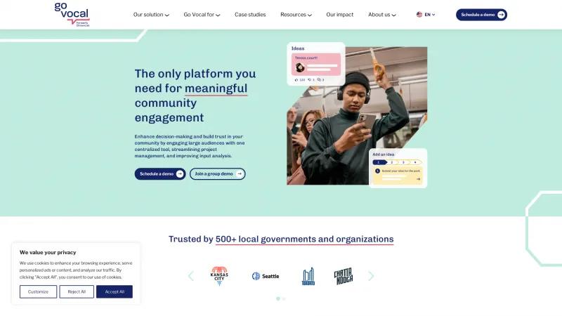 Homepage of CitizenLab