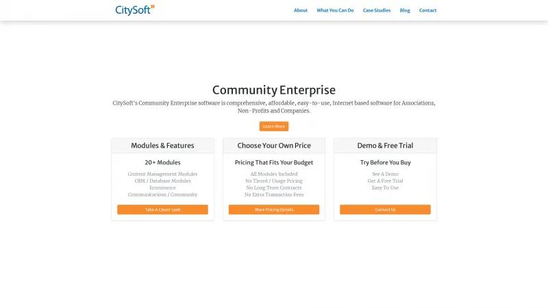 Homepage of Community Enterprise