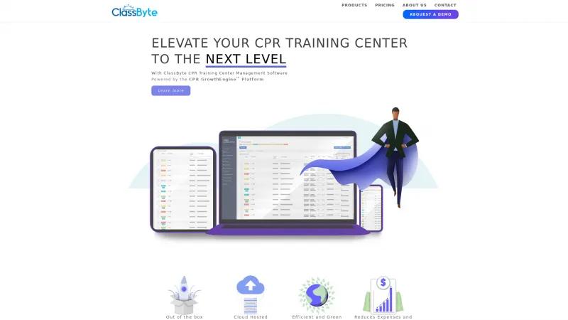 Homepage of ClassByte CPR Course Management