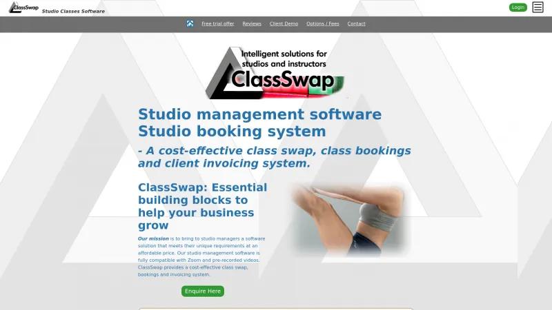 Homepage of ClassSwap