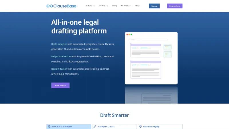 Homepage of ClauseBase