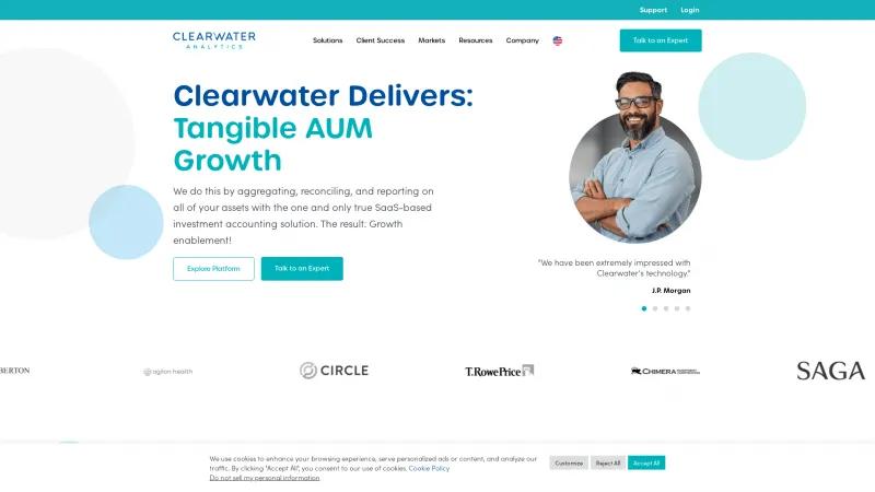 Homepage of Clearwater