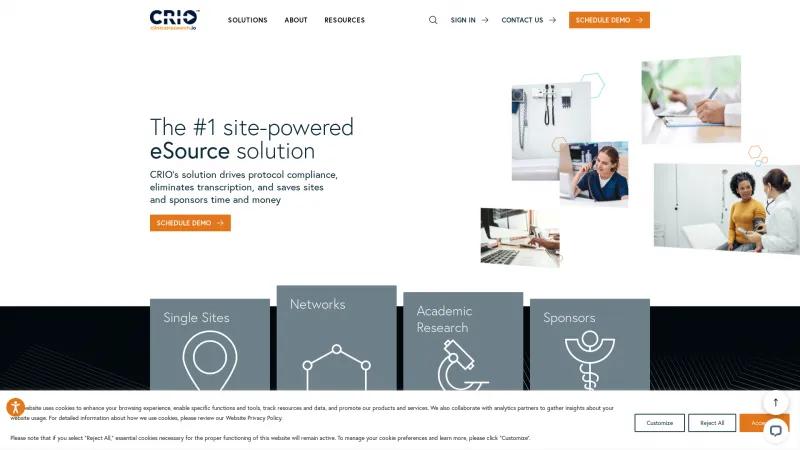 Homepage of Clinical Research IO