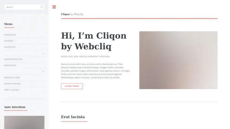 Homepage of Cliqon