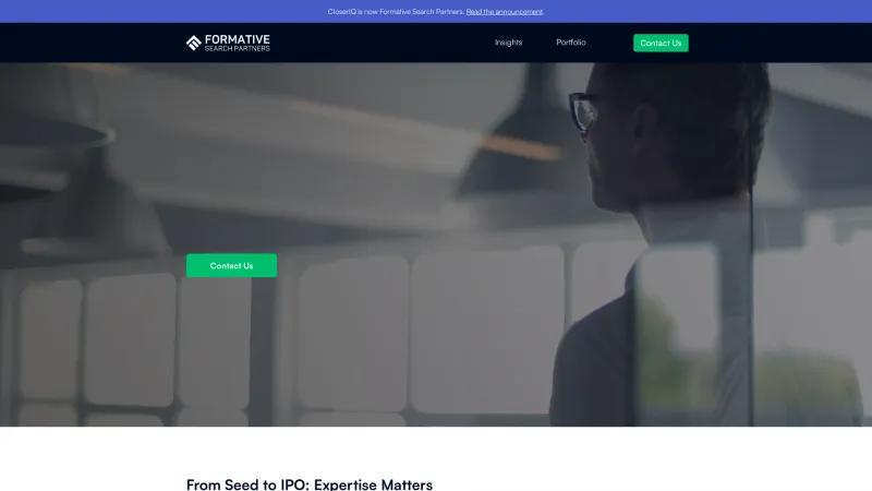 Homepage of CloserIQ