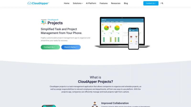 Homepage of CloudApper Projects