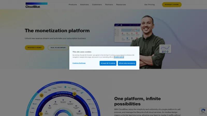 Homepage of CloudBlue