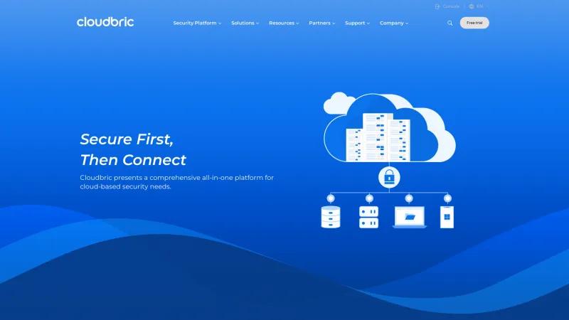 Homepage of Cloudbric