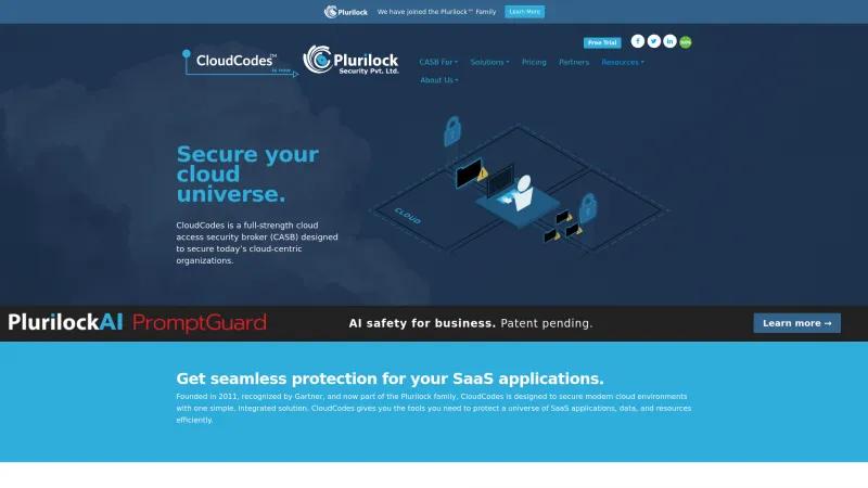 Homepage of CloudCodes