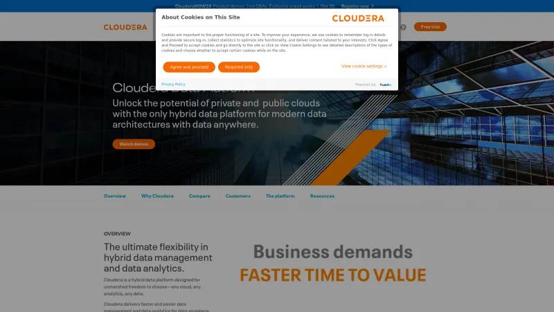 Homepage of CDP Hybrid Cloud