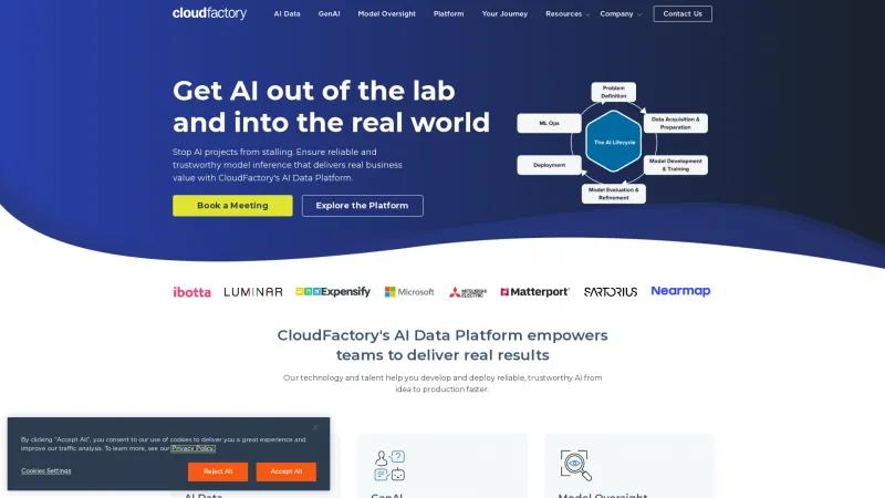 Homepage of CloudFactory