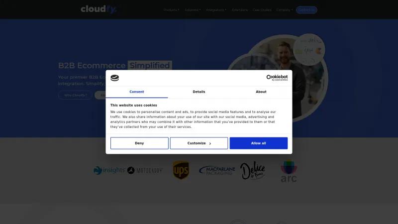 Homepage of Cloudfy