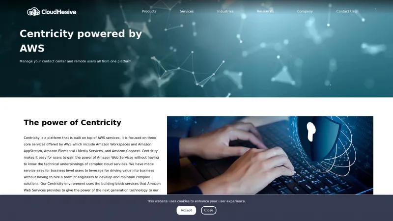 Homepage of Centricity