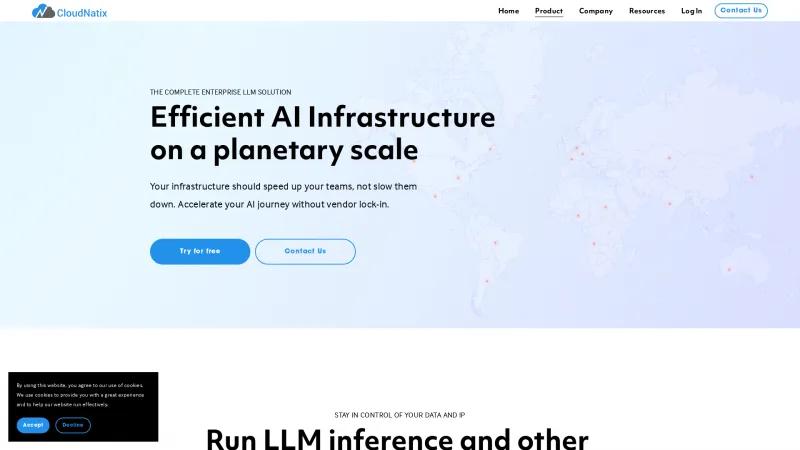 Homepage of CloudNatix