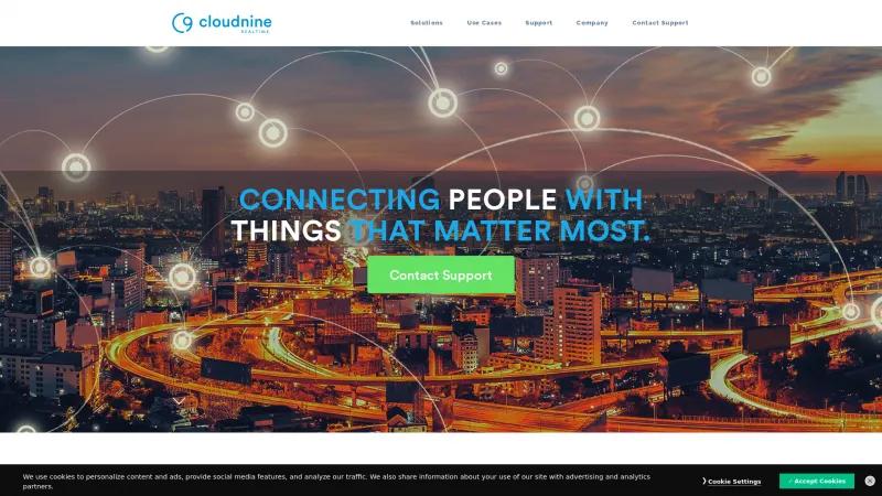 Homepage of Cloudnine Realtime