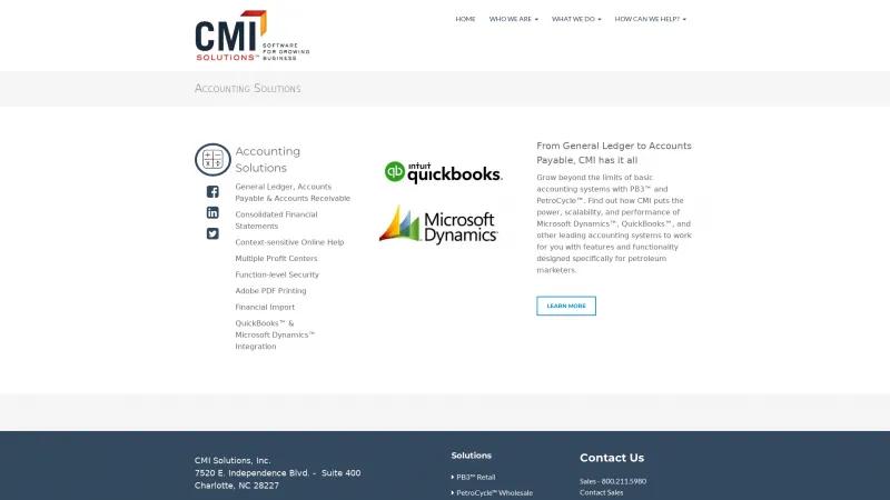 Homepage of CMI Accounting