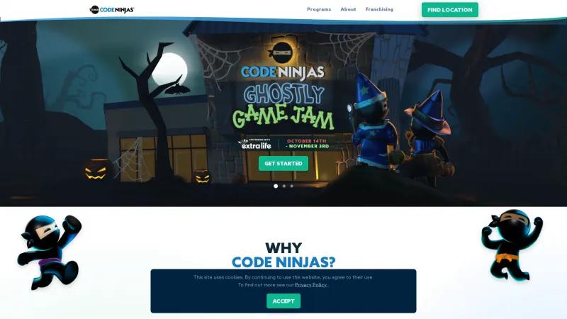 Homepage of Code Ninjas