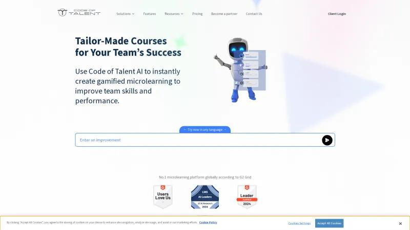 Homepage of Code of Talent