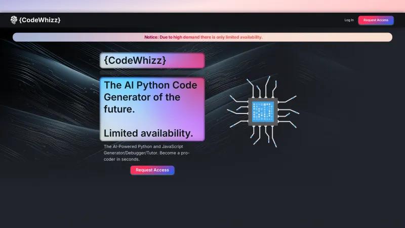 Homepage of {CodeWhizz}