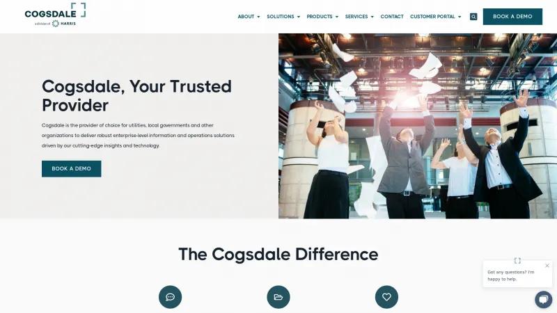 Homepage of Cogsdale Customer Service Management