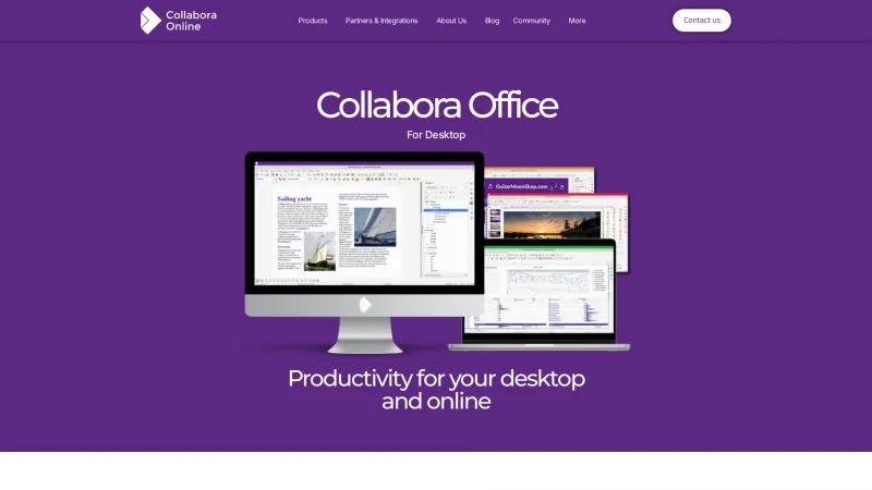 Homepage of Collabora Office