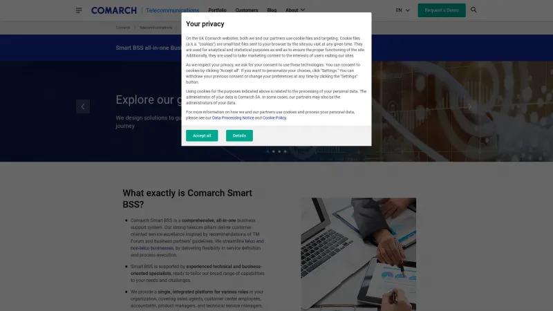 Homepage of Comarch Smart BSS