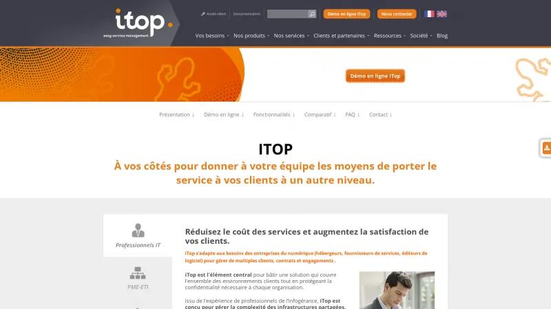 Homepage of iTop