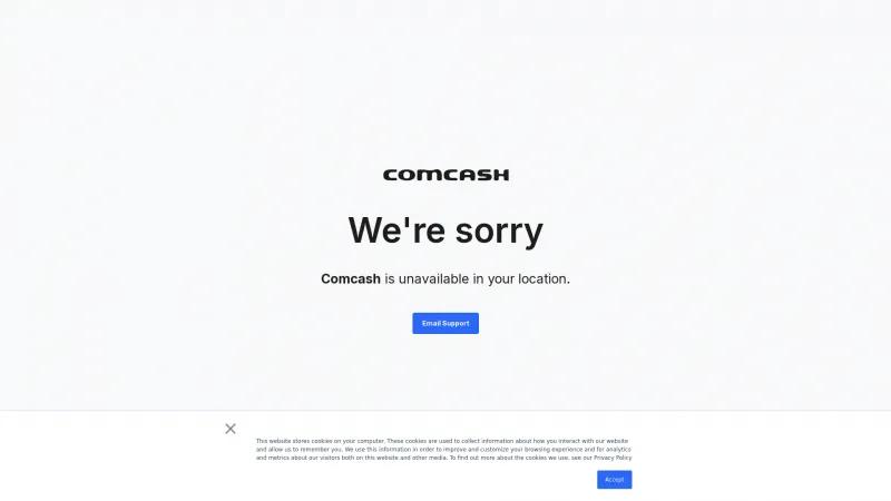 Homepage of COMCASH Retail ERP