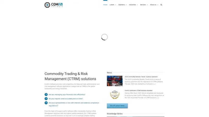 Homepage of Comcore