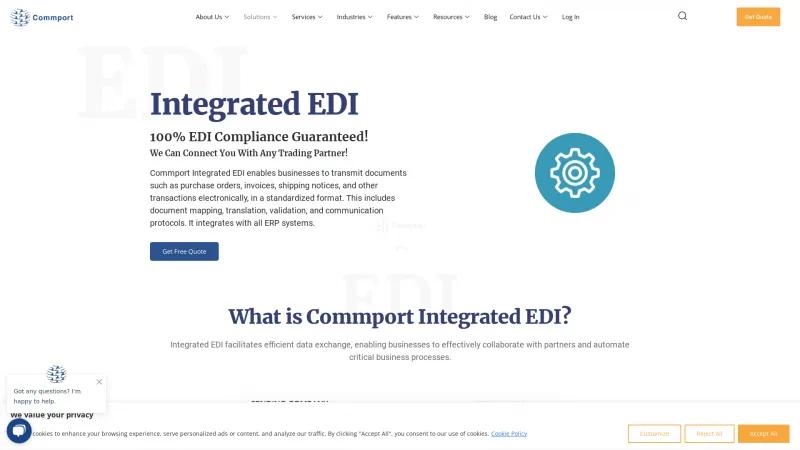 Homepage of Commport Integrated EDI