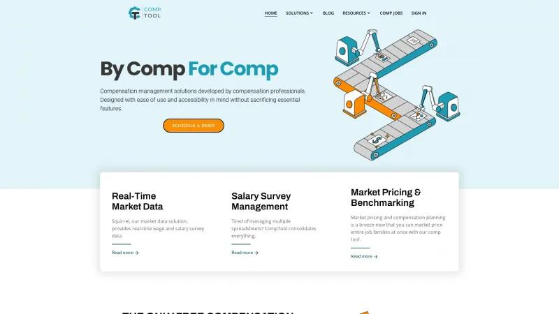 Homepage of Compensation Tool