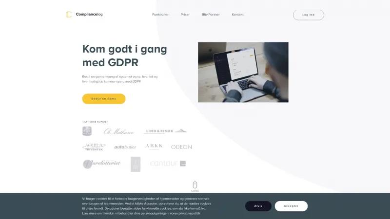 Homepage of Compliancelog