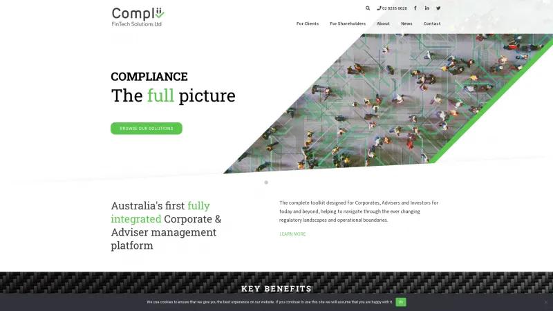 Homepage of Complii