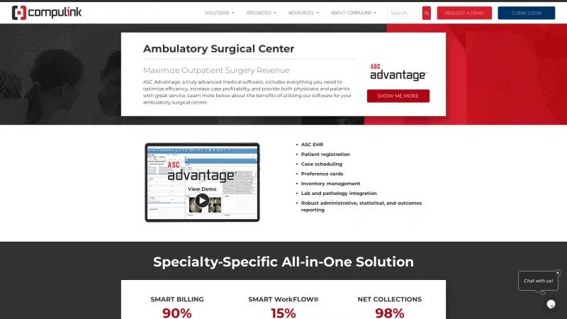 Homepage of ASC Advantage